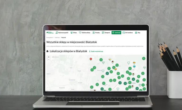 Nowość w Mojej Gazetce — lokalizacje sklepów na mapie